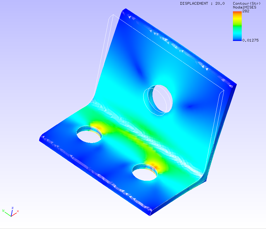 Von Mises stress analysis result